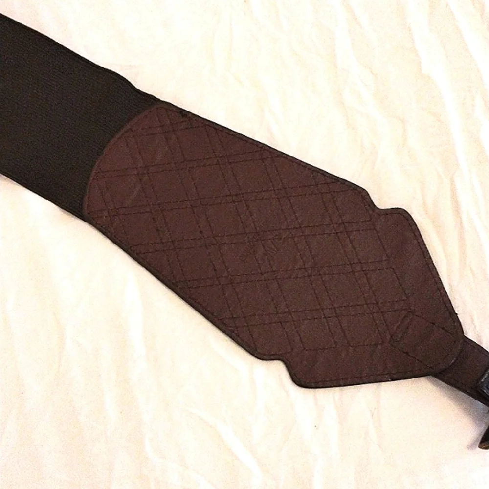 BELT 'Puff Quilt' Faux‎ Leather BROWN 33